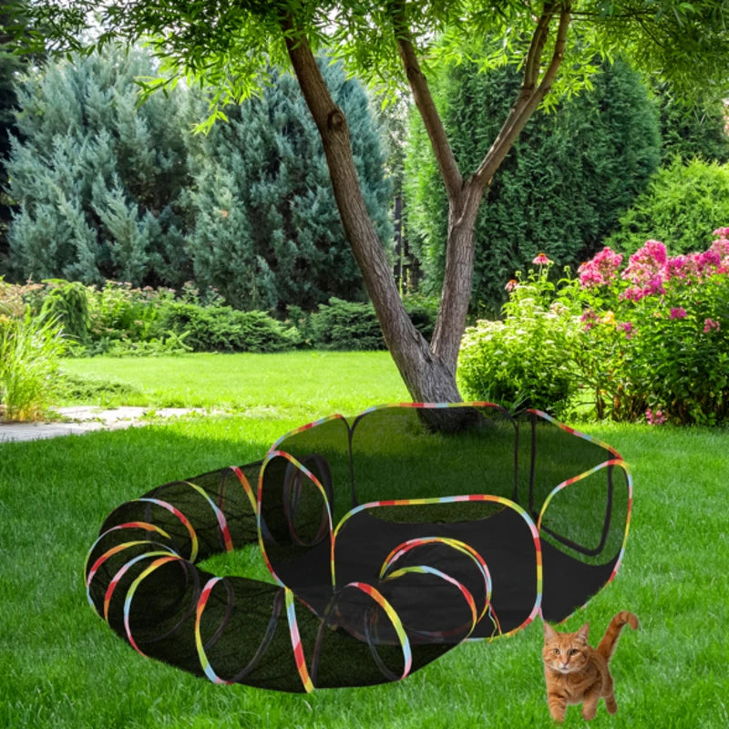 Outdoor Cat Cage Tunnel Enclosure Portable Cat Tent for Outside Playpen Pet Tunnel Playground for Cats and Small Animals