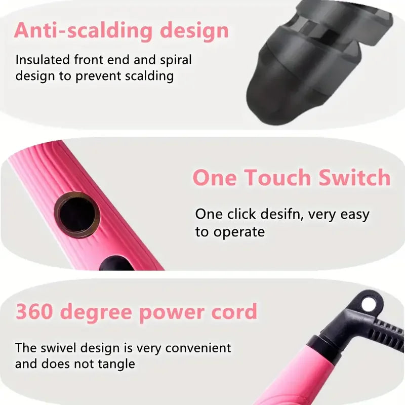 Portable Spiral Anti Scald Curling Iron Hair Ladies Gift