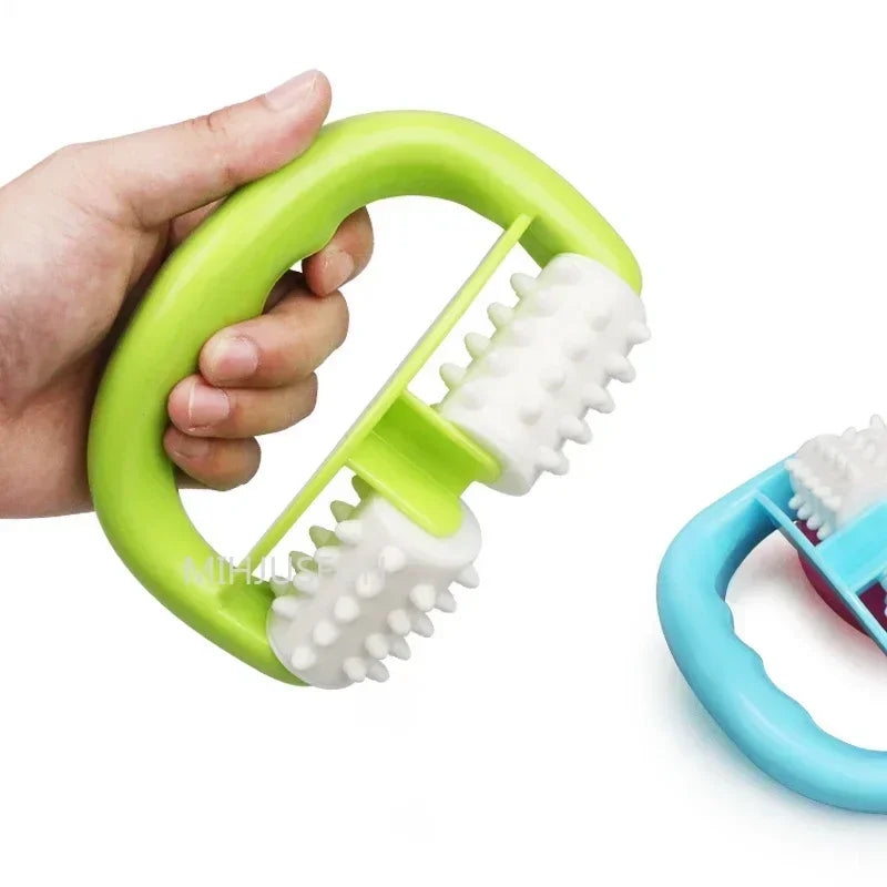 Blue D Type Anti Cellulite Handheld Roller Massager