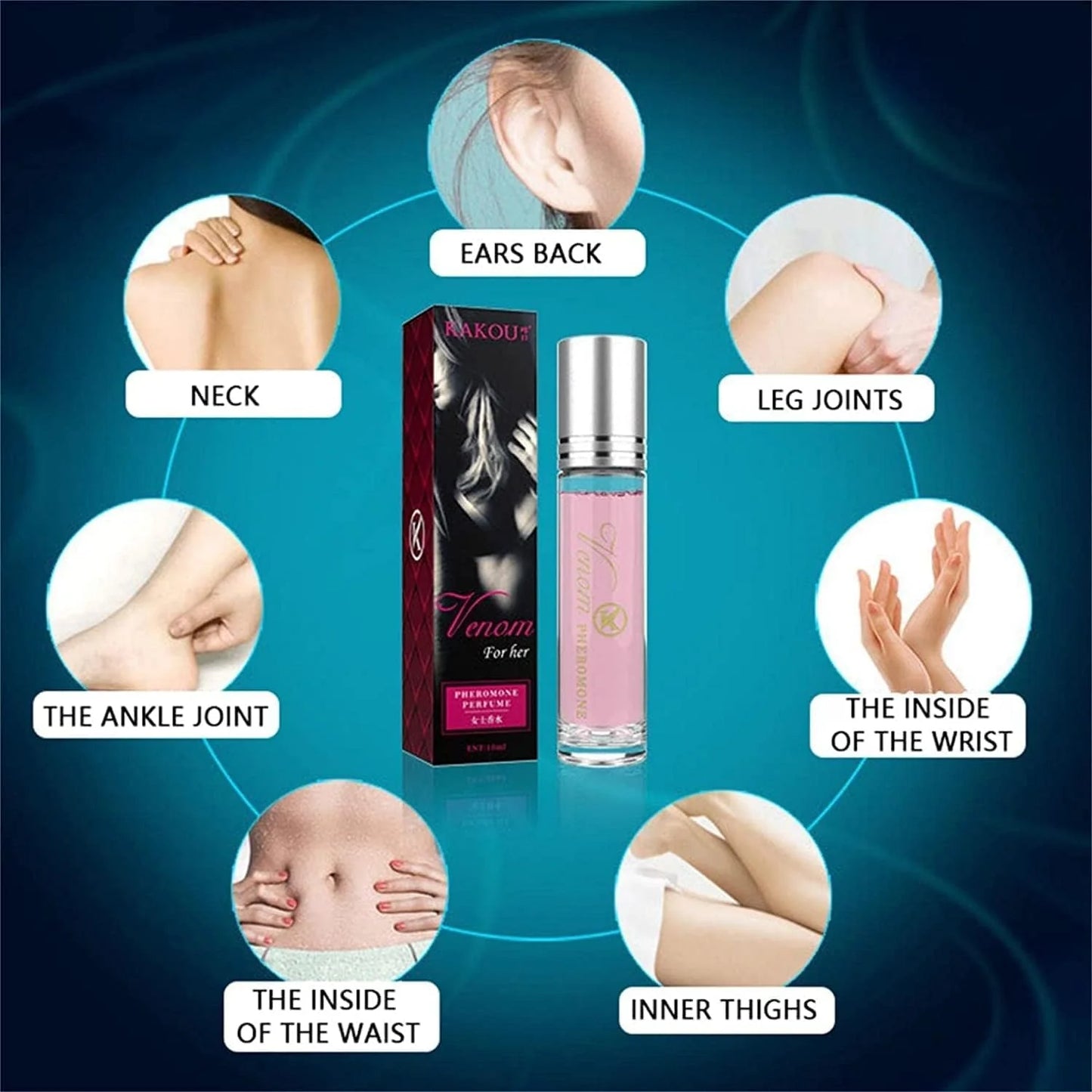 Portable Pheromone Perfume Rollerball for Women 10ml roll on fragrance- Fresh, Natural & Elegant Long-Lasting Scent