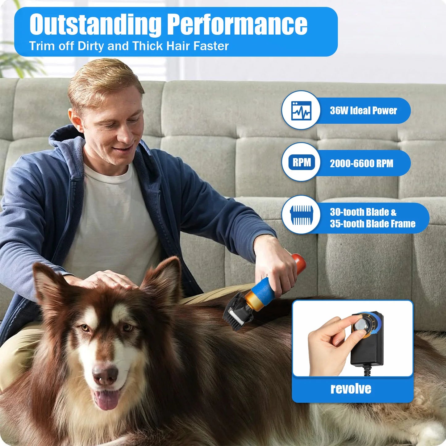 Electric Animal Fur Shears for Dogs Cats Sheep and Goats Grooming Clipper Shaver Farm Supplies