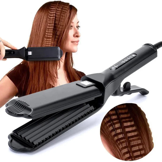 Professional Hair Curler Ceramic Wave Wand Corrugated Iron