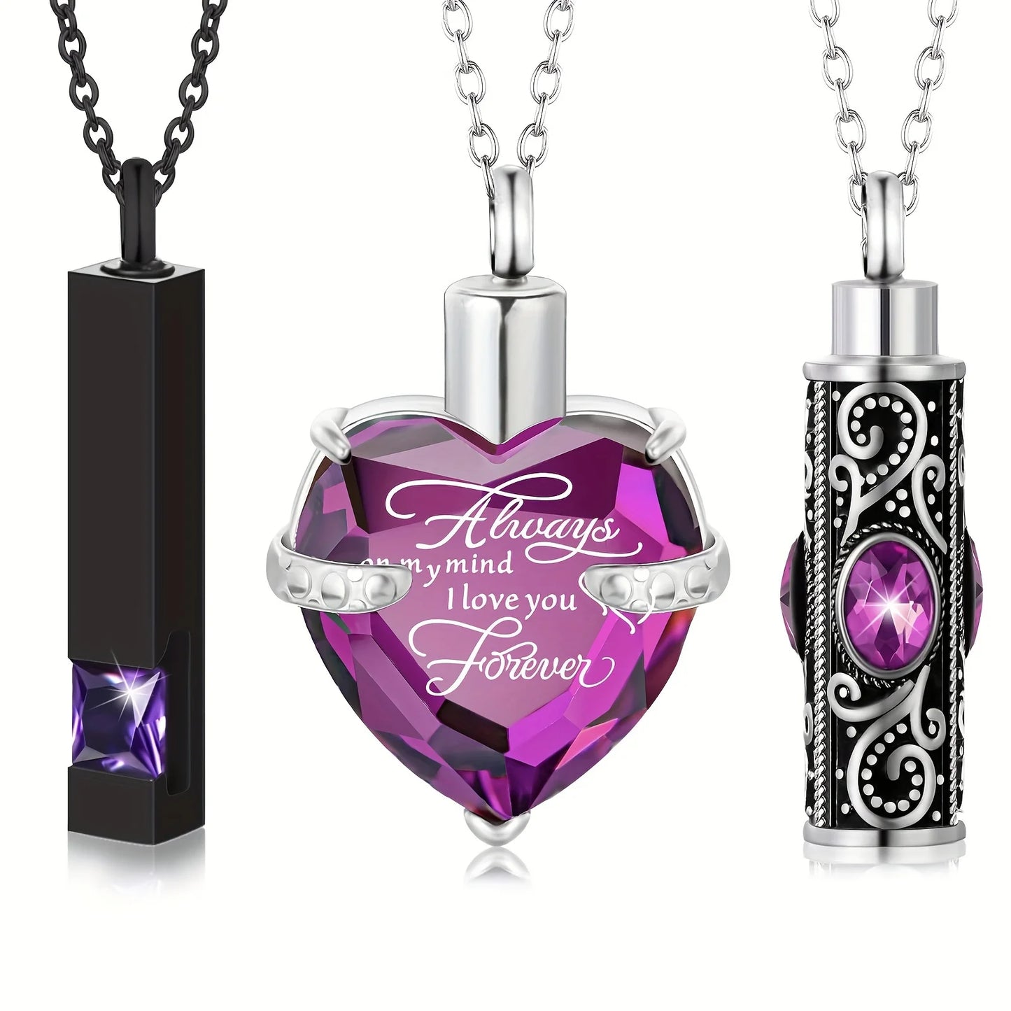 1pc Padlock Cremation Jewelry for Ashes Urn Necklaces for Women Men Stainless Steel Keepsake Memorial Key with Lock Urn Pendant