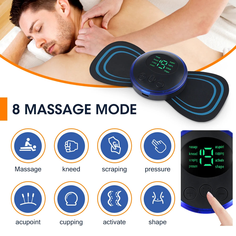 Mini Neck Massager EMS Patch Portable Body Massage Sticker