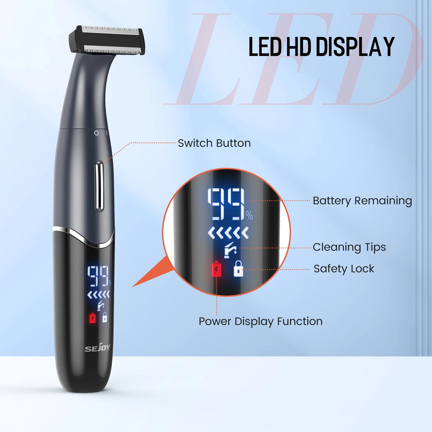 Sejoy 6 In 1 Body Hair Trimmer Nose Eyebrow Shaver Kit